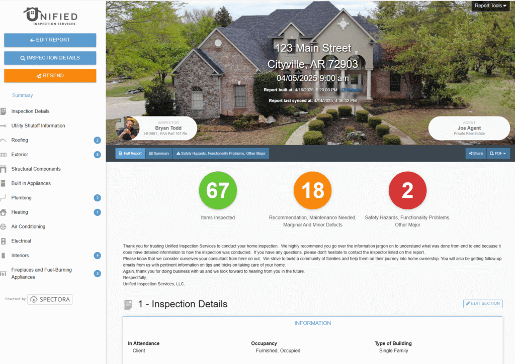 Unified Inspection Services Screenshot 2025 04 16 182046 Certified Arkansas and Oklahoma Home Inspections with Advanced Tools You Can Trust